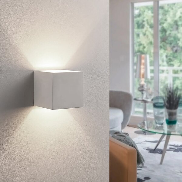 Applique Led cubo da parete 6W Doppia emissione Bianco IP65 CCT temperatura colore regolabile Wisdom