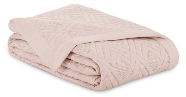 Copriletto rosa chiaro in microfibra con rivestimento trapuntato 170x210 cm Ophelia – Restilo