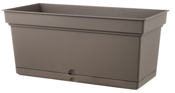 Vaso 78x38x38 cm in Polipropilene con Riserva d'Acqua e Sottovaso Tulli Aqua Elements 78 Bruno