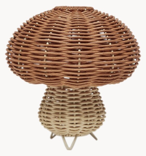 Lampada da tavolo in rattan fatta a mano Mushroom