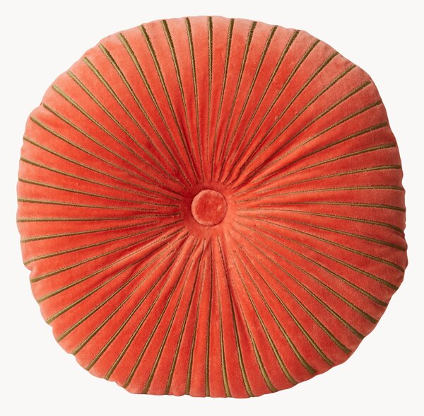 Cuscino rotondo in cotone fatto a mano Ripple, Ø 50 cm