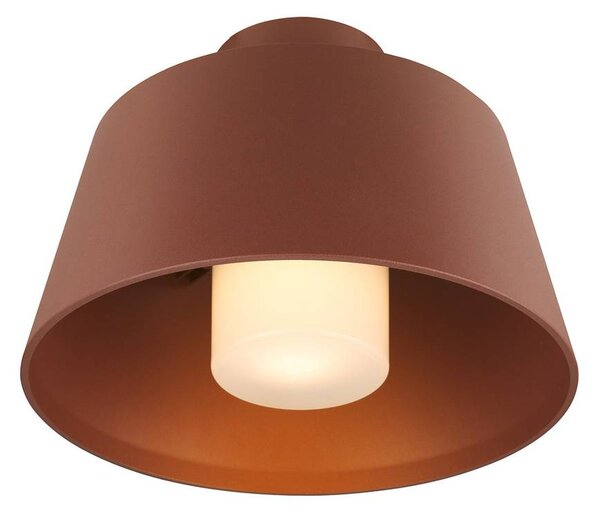SLV Plafoniera Photoni, color ruggine, alluminio, Ø 25 cm dimmerabile, Marrone / Ruggine, Alluminio, Plafoniera