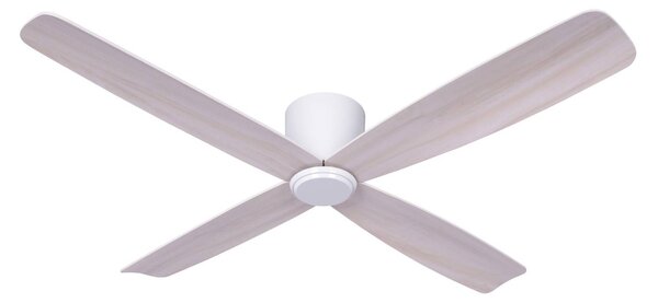 Beacon Lighting Beacon ventilatore da soffitto Fraser bianco/quercia DC quiet Ø 132 cm