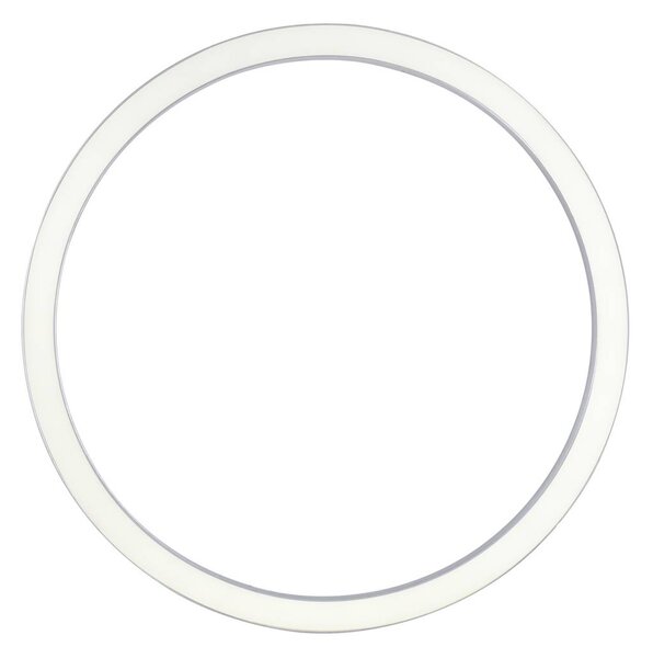PURE Plafoniera a LED Lines Round, dimmerabile, Alluminio / Grigio / Zincato, Soggiorno / Sala da pranzo, Alluminio, Moderno, Plafoniera LED