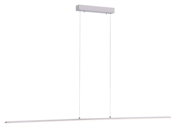 PURE Lampada a sospensione LED Lite, argento, 160 cm, CCT, dimmerabile, Alluminio / Grigio / Zincato, Soggiorno / Sala da pranzo, Alluminio, Moderno