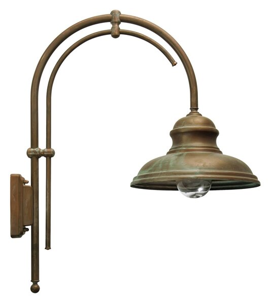 Moretti Luce Applique da esterno Luca con doppio braccio Luca, dimmerabile, Rame, Ottone, Antico