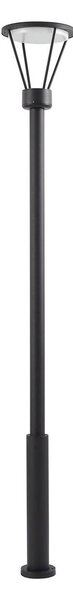 Lucande Lampada da esterno Elario, 222 cm, nero, alluminio Elario, Nero, Alluminio, Moderno