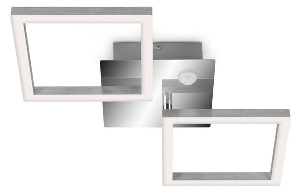 Telefunken Plafoniera con sensore di movimento Frame, Cromo / Argento, Soggiorno / Sala da pranzo, Metallo, Moderno, Plafoniera