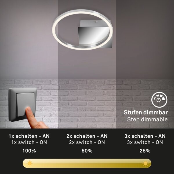 Briloner 3106-018 - Plafoniera LED dimmerabile FRAMES LED/7,5W/230V
