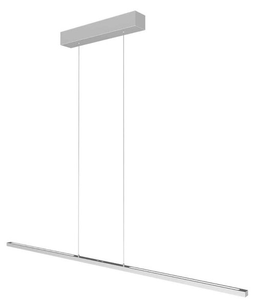Steinhauer Lampada LED a sospensione Bande, 150 cm, up/down, acciaio, CCT, dimmerabile, Alluminio / Grigio / Zincato, Soggiorno / Sala da pranzo, Metallo, Moderno