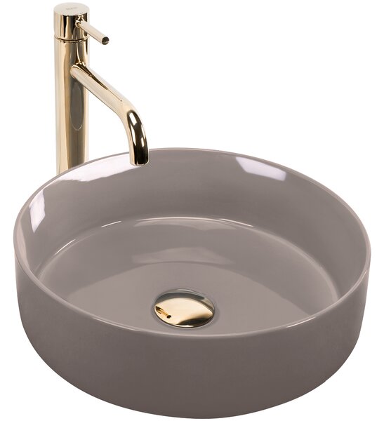 Lavabo da appoggio Rea Sami Beige Shiny