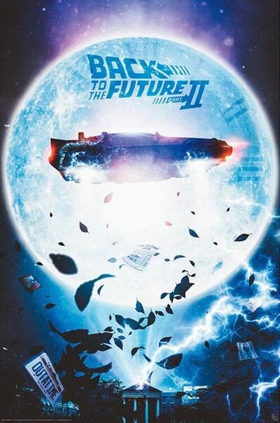Posters, Stampe Back to the Future - Flying DeLorean, (61 x 91.5 cm)