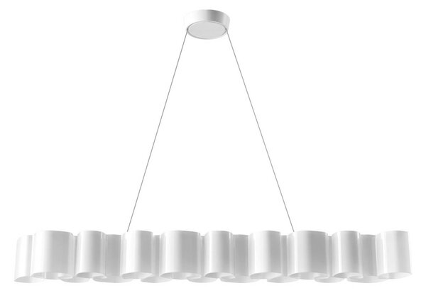 Stilnovo Lampada LED a sospensione Honey, dimmerabile, lunghezza 139 cm dimmerabile, Bianco / Opale, Soggiorno / Sala da pranzo, Plastica, Moderno
