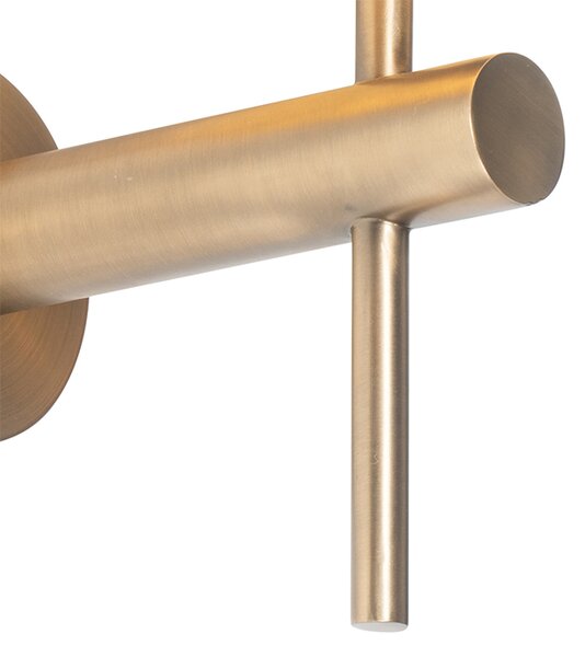 Lampada da parete smart bronzo con paralume bianco incl. WiFi A60 - Pluk