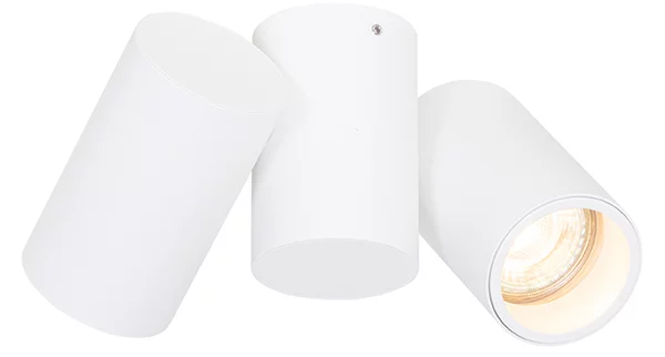 Faretto di design bianco 2 luci orientabile - Michael