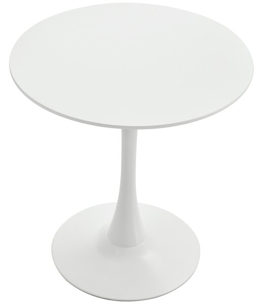 HOMCOM Tavolo da cocktail multifunzionale con base in metallo bianco70 x 70 x 73 cm Max. Capacità 30Kg
