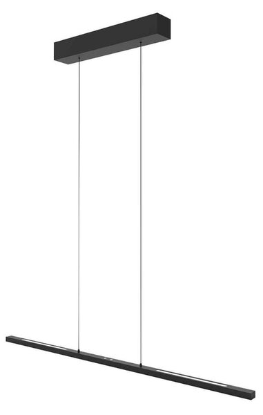 Steinhauer Lampada a sospensione Bande, up/down, nera, 120 cm, CCT, dimmer dimmerabile, Nero, Soggiorno / Sala da pranzo, Metallo, Moderno