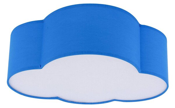 TK Lighting Plafoniera Cloud, tessuto, 41 x 31 cm, blu