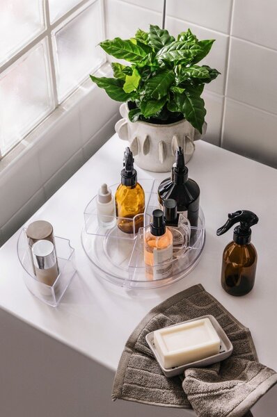 Organizer da bagno in plastica girevole – Casa De Engel