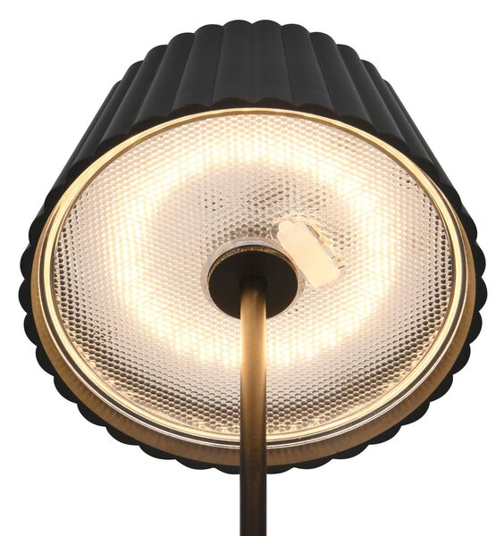 Reality Leuchten Lampada LED da pavimento Suarez, nero, altezza 123 cm, metallo