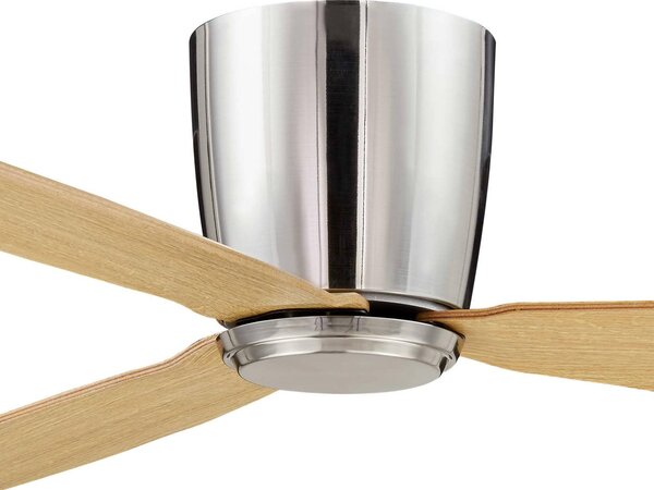 Beacon Lighting Ventilatore da soffitto Airfusion Radar teak Ø 132 cm silenzioso, Legno chiaro, Soggiorno / Sala da pranzo, Legno, Moderno