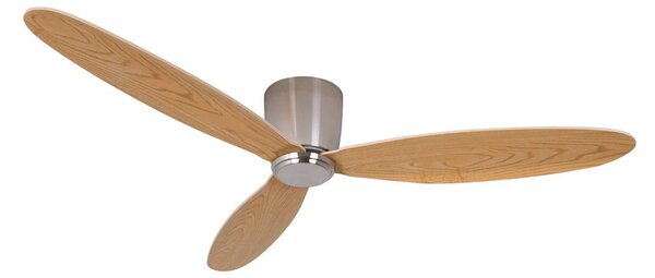 Beacon Lighting Ventilatore da soffitto Airfusion Radar teak Ø 132 cm silenzioso, Legno chiaro, Soggiorno / Sala da pranzo, Legno, Moderno