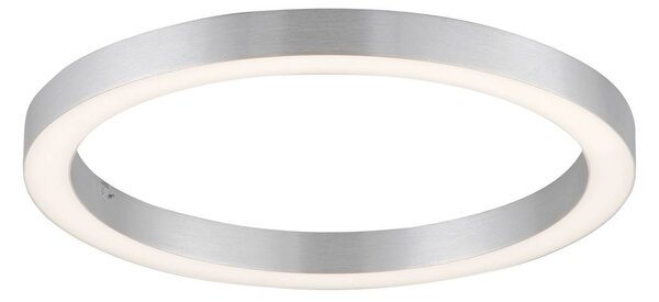 PURE Plafoniera a LED Lines Round, dimmerabile, Alluminio / Grigio / Zincato, Soggiorno / Sala da pranzo, Alluminio, Moderno, Plafoniera LED