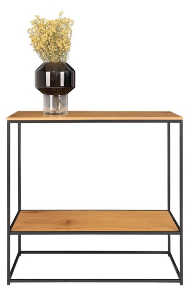 Consolle con piano in rovere decorato in colore naturale 80x36 cm Vita - House Nordic