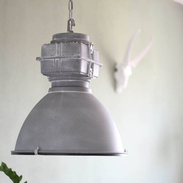 Steinhauer Lampada a sospensione Mexlite Densi, dimmerabile, Alluminio / Grigio / Zincato, Soggiorno / Sala da pranzo, Metallo, Industriale, Lampada a sospensione