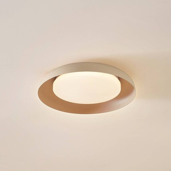 Plafoniera a LED Florie Lindby, Crema / Ambra, Soggiorno / Sala da pranzo, Plastica, Moderno, Plafoniera LED