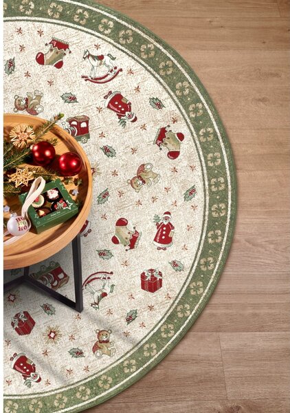 Tappeto rotondo verde natalizio in cotone ø 160 cm Toy's Delight Green Christmas - Villeroy&Boch