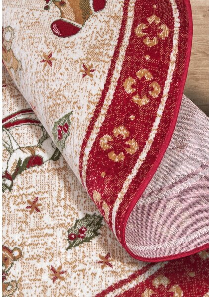 Tappeto rotondo rosso natalizio in misto cotone ø 160 cm Toy's Delight Red Christmas - Villeroy&Boch
