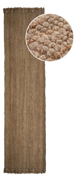 Passatoia di colore naturale in iuta tessuta a mano 60x230 cm Jute – Flair Rugs