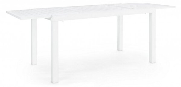 Tavolo Allungabile Hilde 140-210x77 cm Bianco in Alluminio