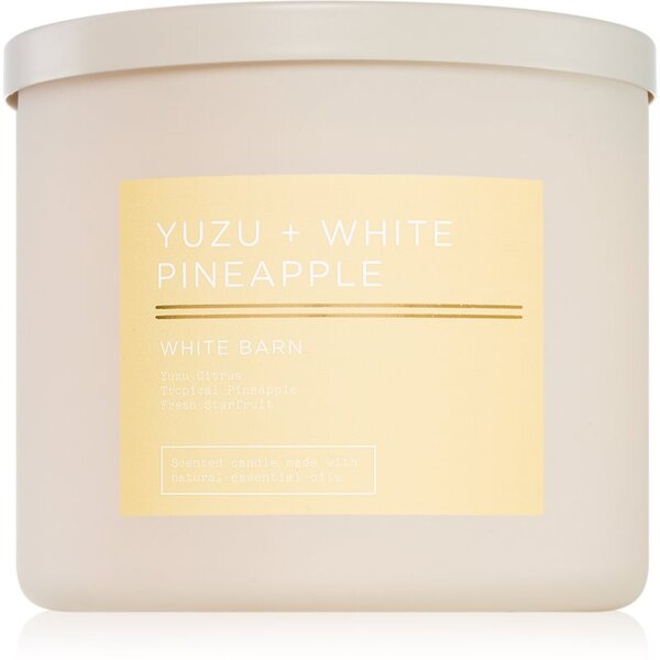 Bath & Body Works Yuzu + White Pineapple candela profumata 411 g