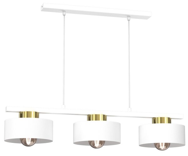 Lampadario a sospensione con filo MARTI 3xE27/15W/230V bianco/oro