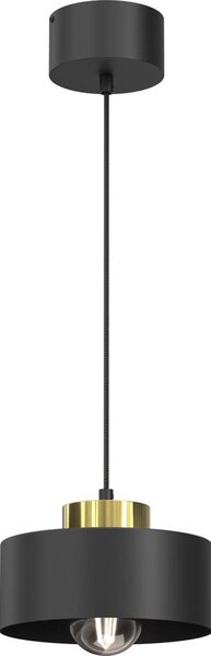 Lampadario a sospensione con filo MARTI 1xE27/15W/230V nero/oro