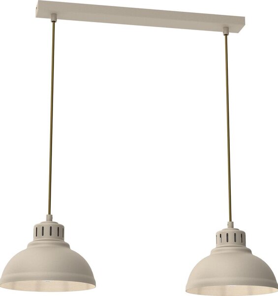 Lampadario a sospensione con filo SVEN 2xE27/15W/230V beige