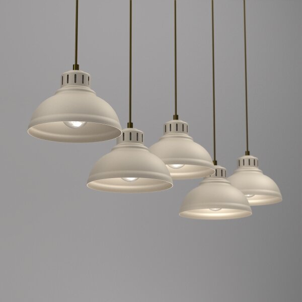 Lampadario a sospensione con filo SVEN 5xE27/15W/230V beige