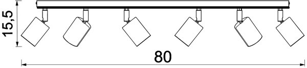 Faretto TULON 6xGU10/8W/230V bianco/quercia
