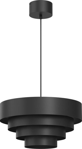 Lampadario a sospensione con filo RINGS 1xE27/15W/230V nero