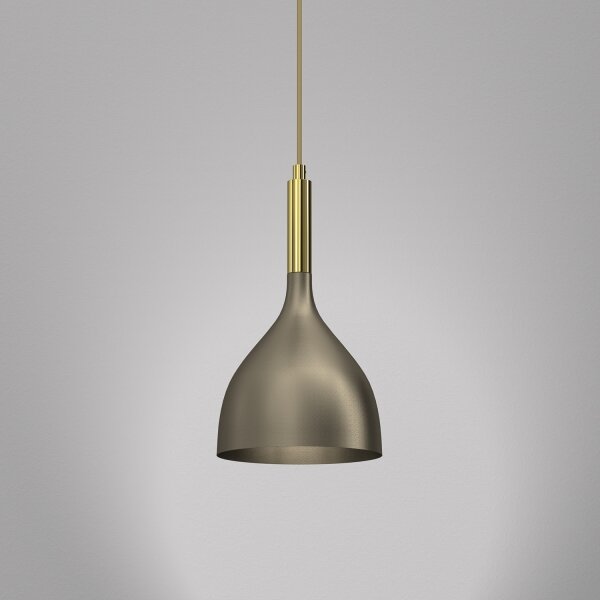 Lampadario a sospensione con filo NOAK 1xE27/15W/230V ottone/oro