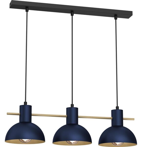 Lampadario a sospensione con filo ESTATE MINI 3xE27/15W/230V blu