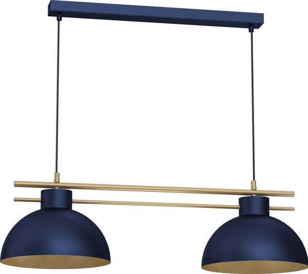 Lampadario a sospensione con filo ESTATE 2xE27/15W/230V blu