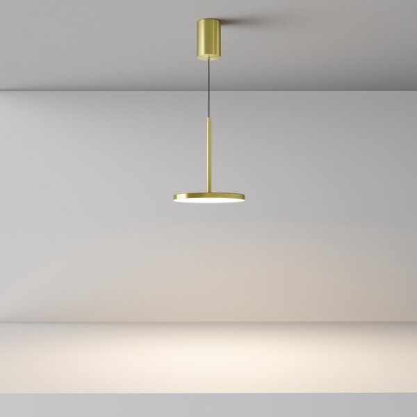 Maytoni P076PL-L12W3K-BS - Lampadario LED a sospensione con filo PLATO LED/12W/230V 3000K oro
