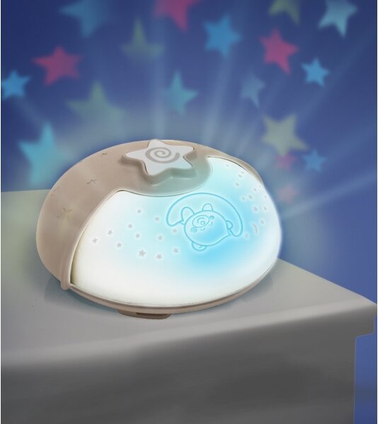 Infantino - Lampada per bambini piccola con proiettore 3xAA grigio