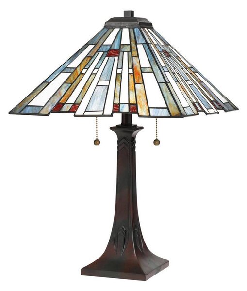 Quoizel QZ-MAYBECK-TL - Lampada da tavolo Tiffany MAYBECK 2xE27/60W/230V