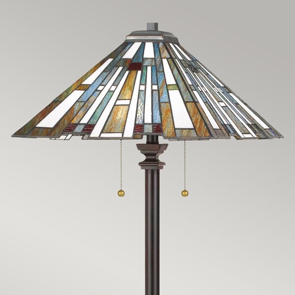 Quoizel QZ-MAYBECK-FL - Lampada da terra Tiffany MAYBECK 2xE27/60W/230V