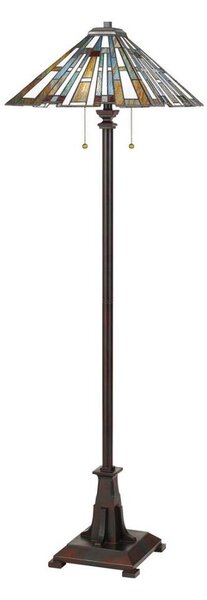 Quoizel QZ-MAYBECK-FL - Lampada da terra Tiffany MAYBECK 2xE27/60W/230V
