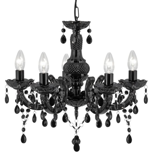 Searchlight - Lampadario a sospensione con catena MARIE 5xE14/40W/230V